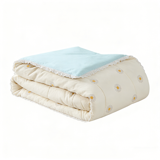 Cream Daisy Reversible Comforter